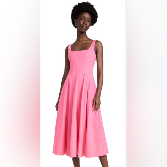 STAUD Dresses & Skirts - 🩷 Staud Wells Midi Dress in Plumeria Pink